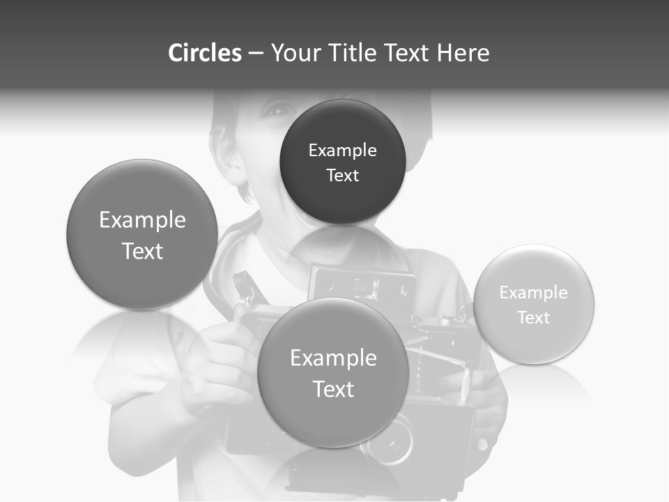 Caucasian Shutter Image PowerPoint Template