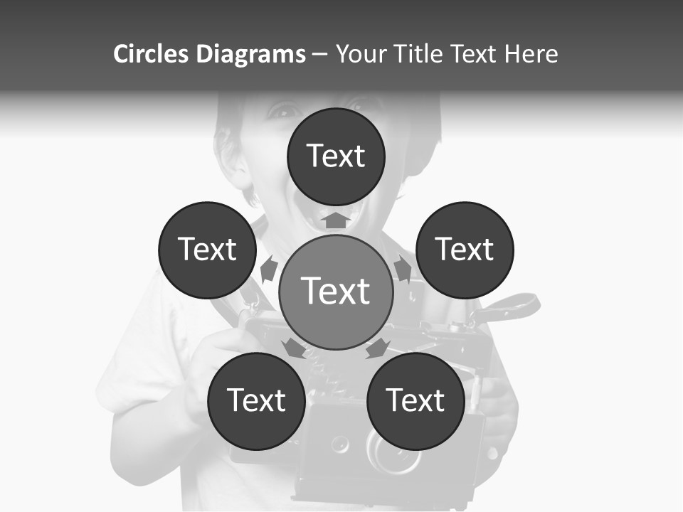 Caucasian Shutter Image PowerPoint Template