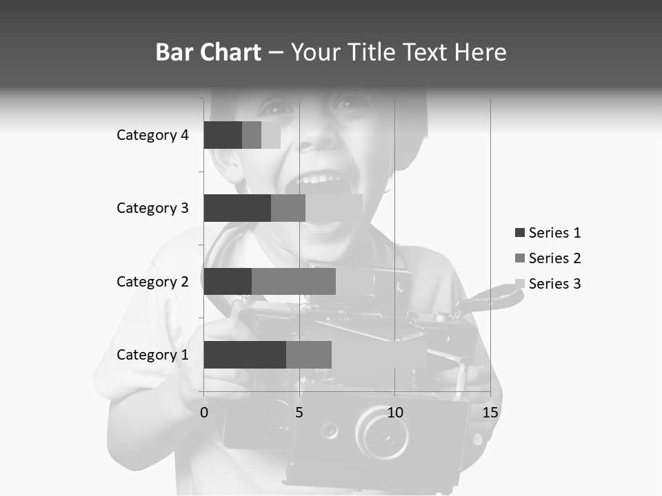 Caucasian Shutter Image PowerPoint Template