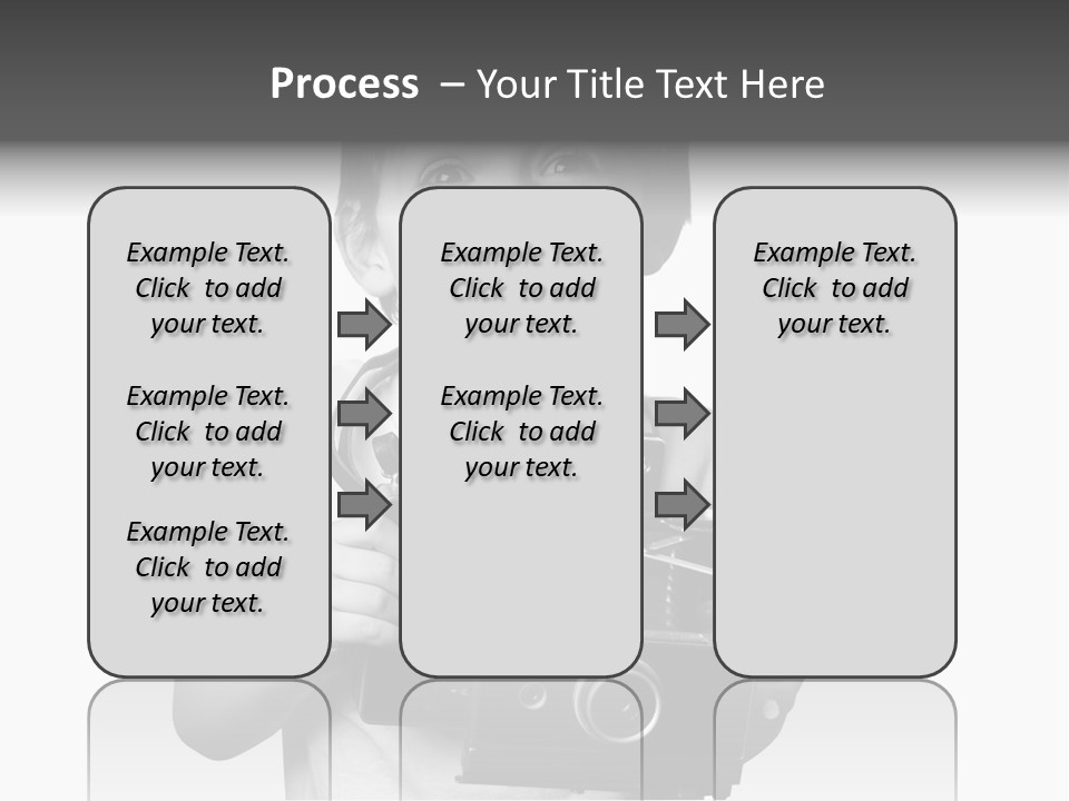 Caucasian Shutter Image PowerPoint Template