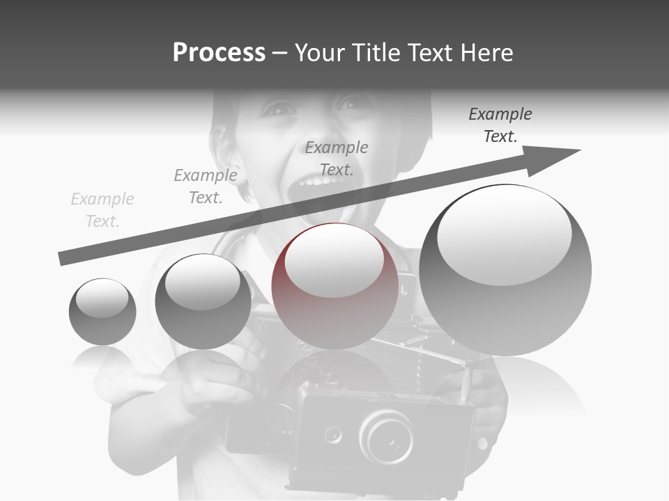 Caucasian Shutter Image PowerPoint Template