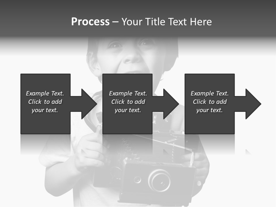 Caucasian Shutter Image PowerPoint Template