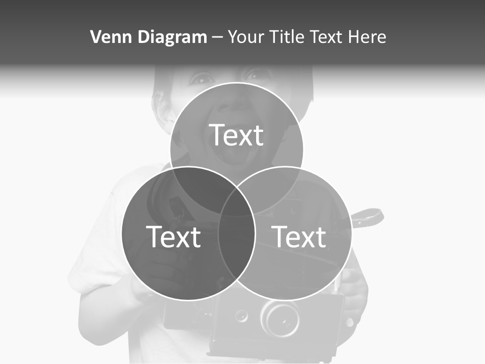 Caucasian Shutter Image PowerPoint Template