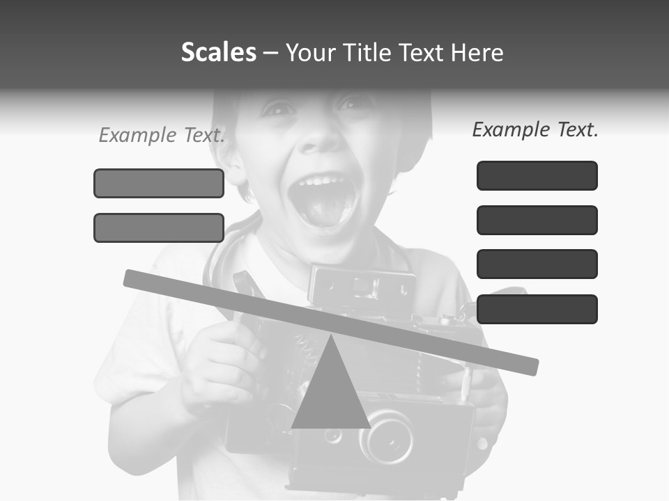 Caucasian Shutter Image PowerPoint Template