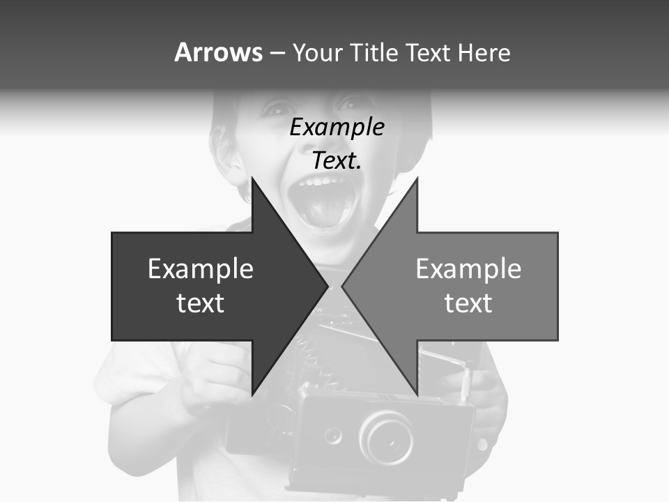 Caucasian Shutter Image PowerPoint Template