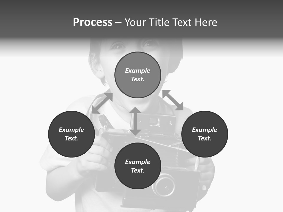 Caucasian Shutter Image PowerPoint Template