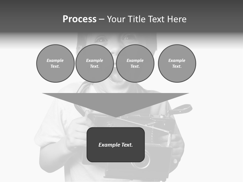 Caucasian Shutter Image PowerPoint Template