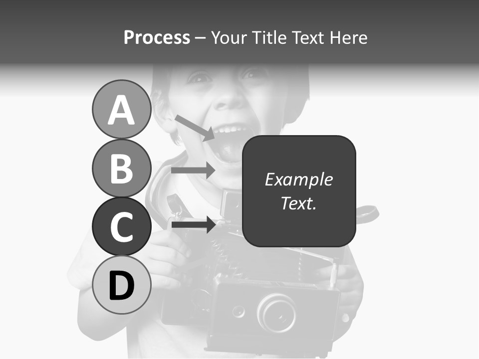 Caucasian Shutter Image PowerPoint Template