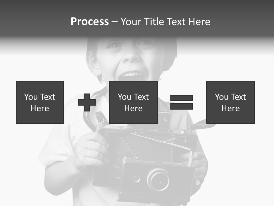Caucasian Shutter Image PowerPoint Template