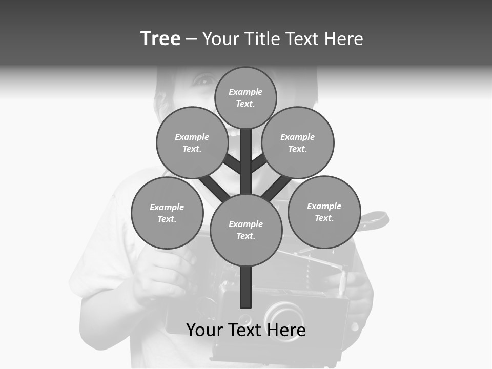 Caucasian Shutter Image PowerPoint Template