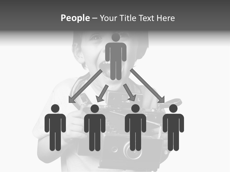 Caucasian Shutter Image PowerPoint Template