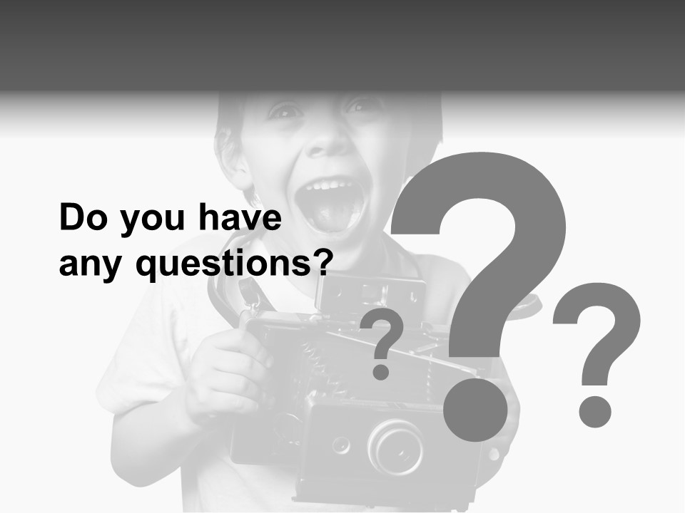 Caucasian Shutter Image PowerPoint Template