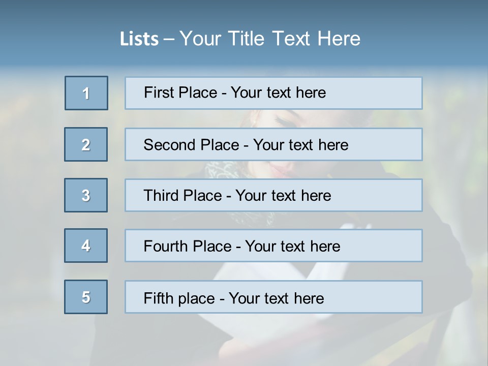 Caucasian Youth Model PowerPoint Template