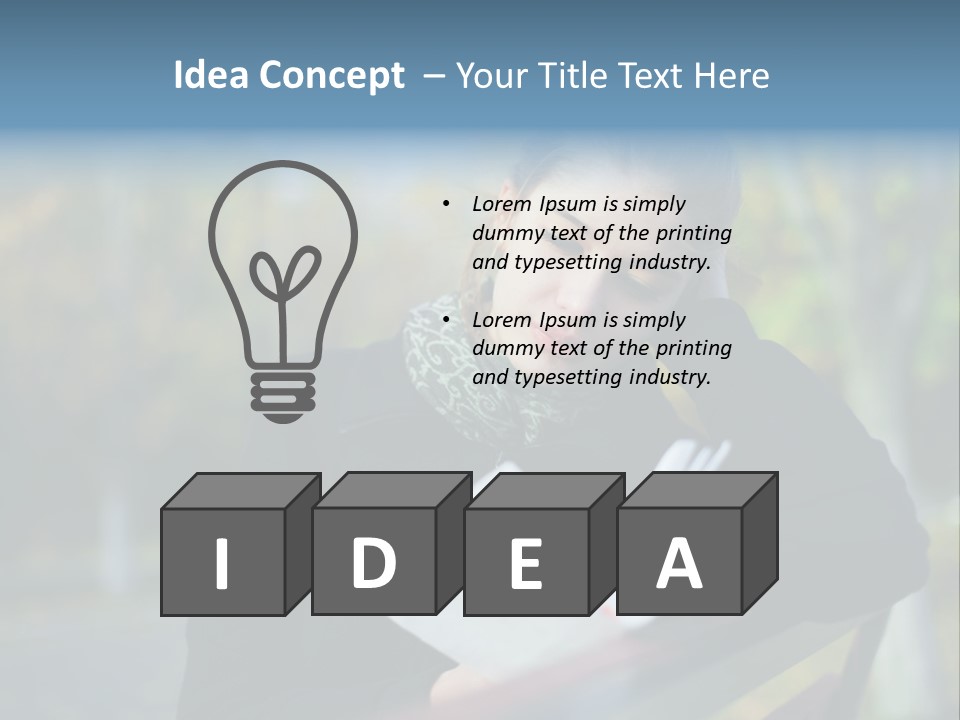 Caucasian Youth Model PowerPoint Template