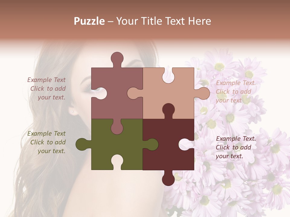 Horizontal Studio Woman PowerPoint Template