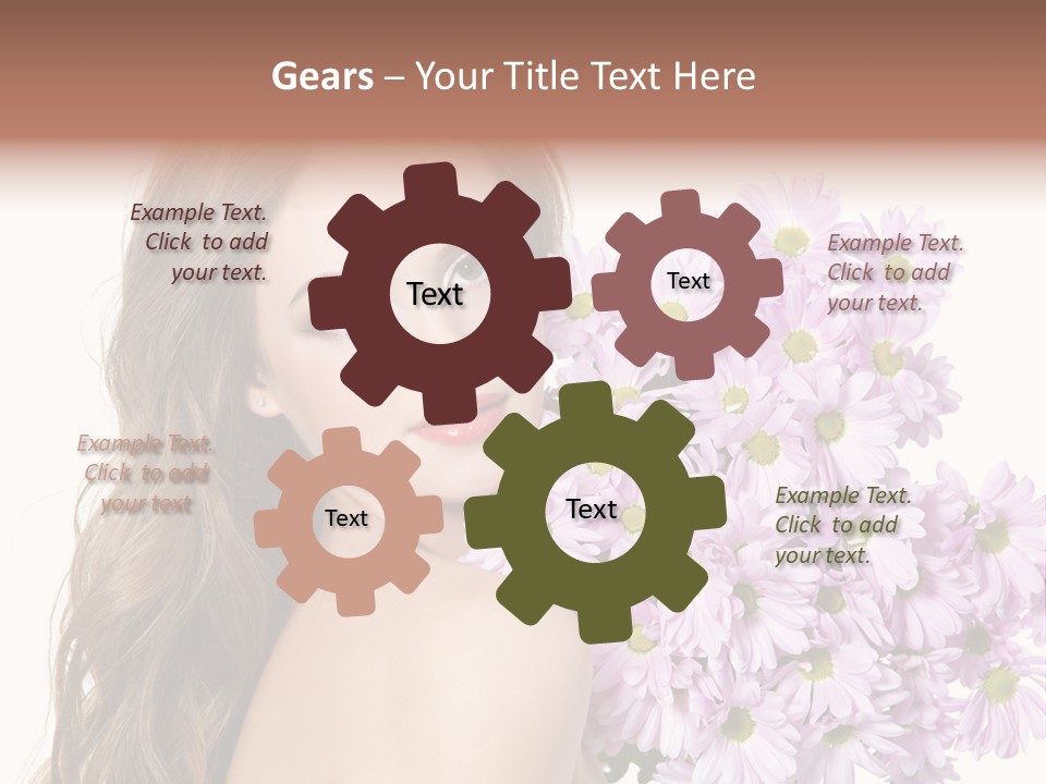 Horizontal Studio Woman PowerPoint Template