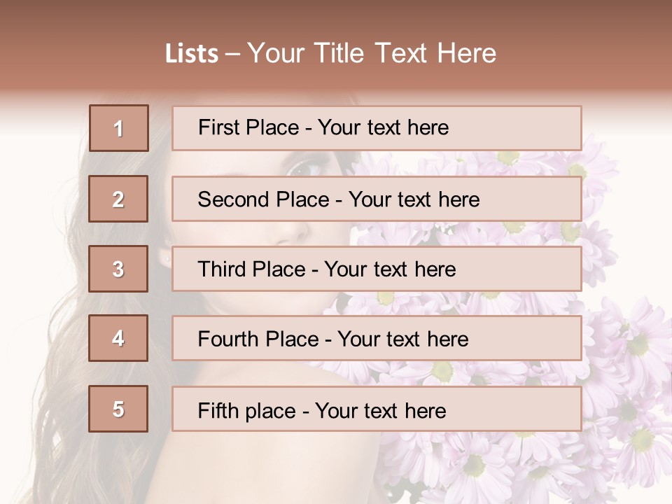 Horizontal Studio Woman PowerPoint Template