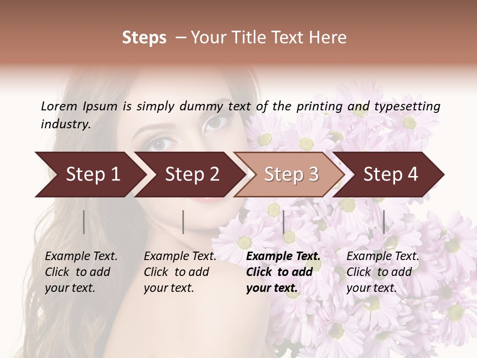 Horizontal Studio Woman PowerPoint Template