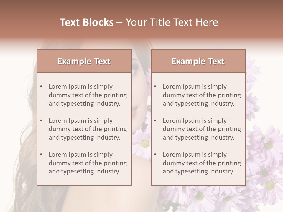 Horizontal Studio Woman PowerPoint Template