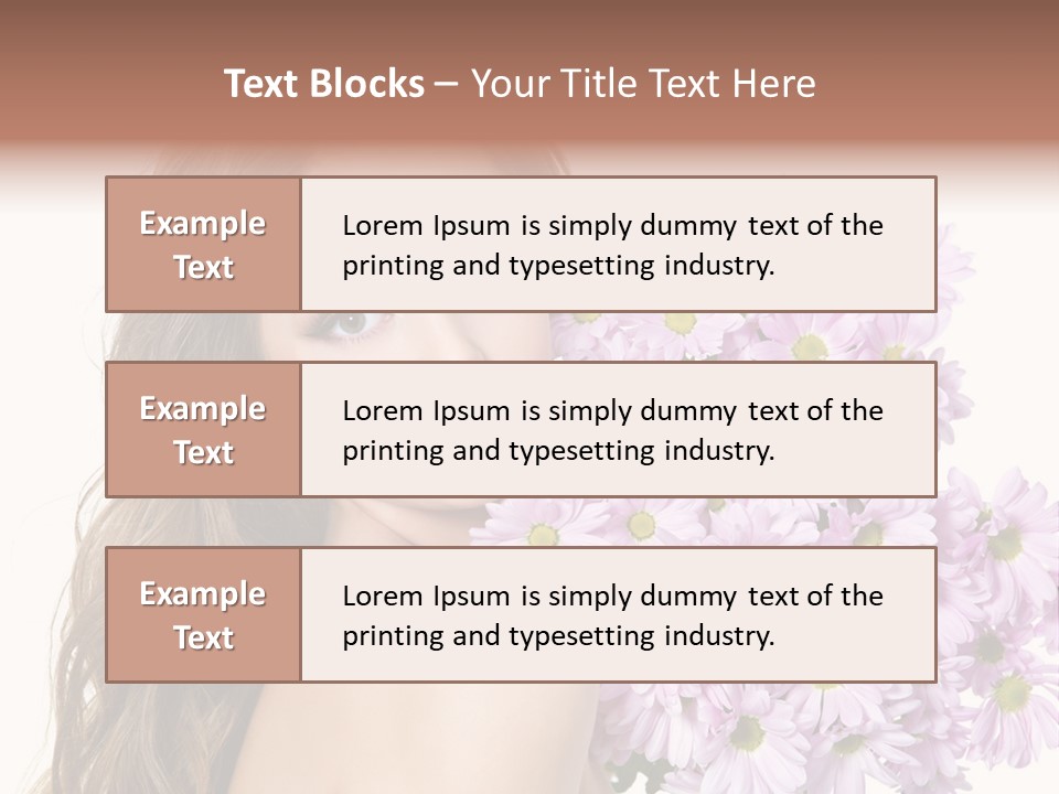 Horizontal Studio Woman PowerPoint Template