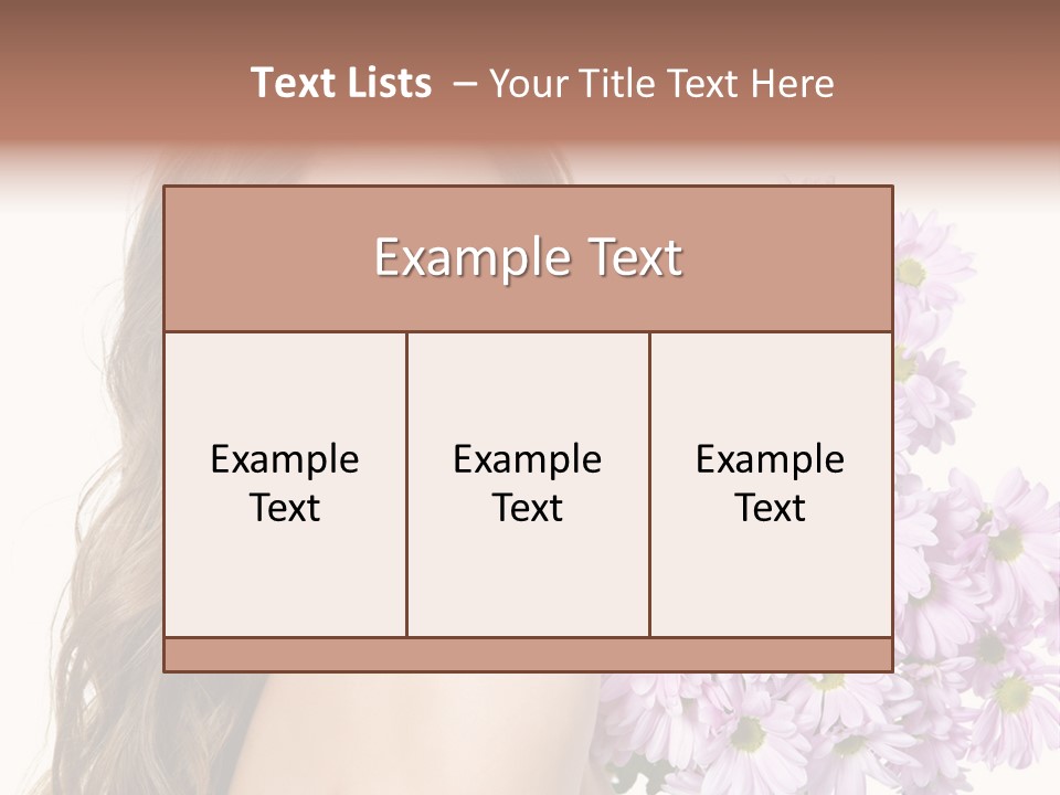 Horizontal Studio Woman PowerPoint Template