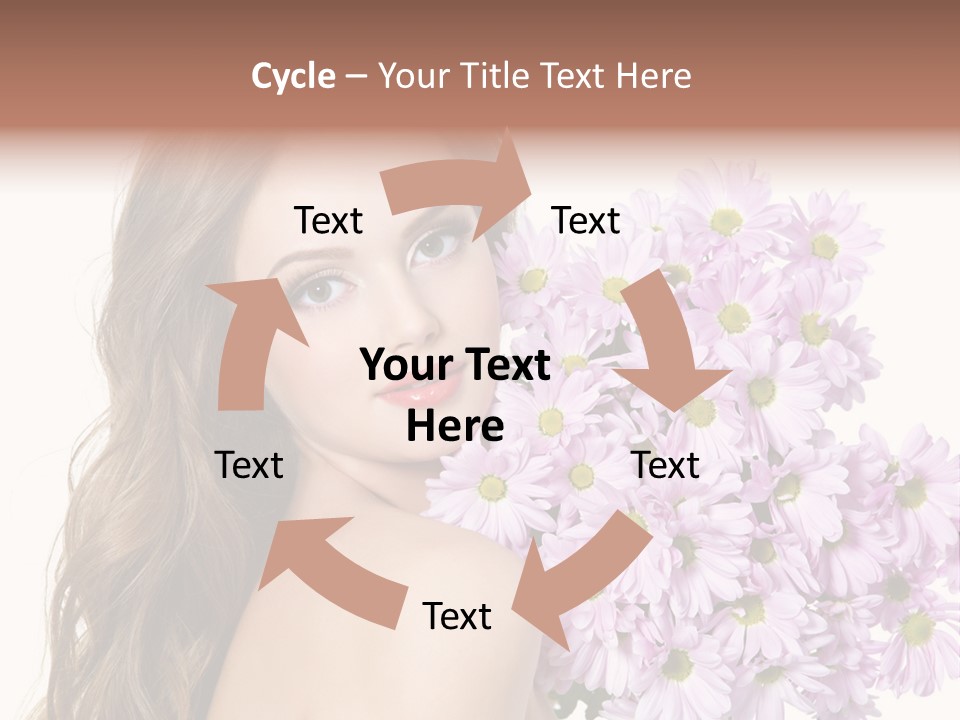 Horizontal Studio Woman PowerPoint Template