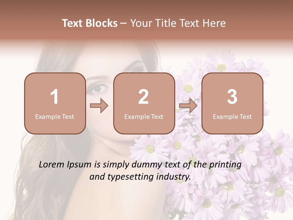 Horizontal Studio Woman PowerPoint Template