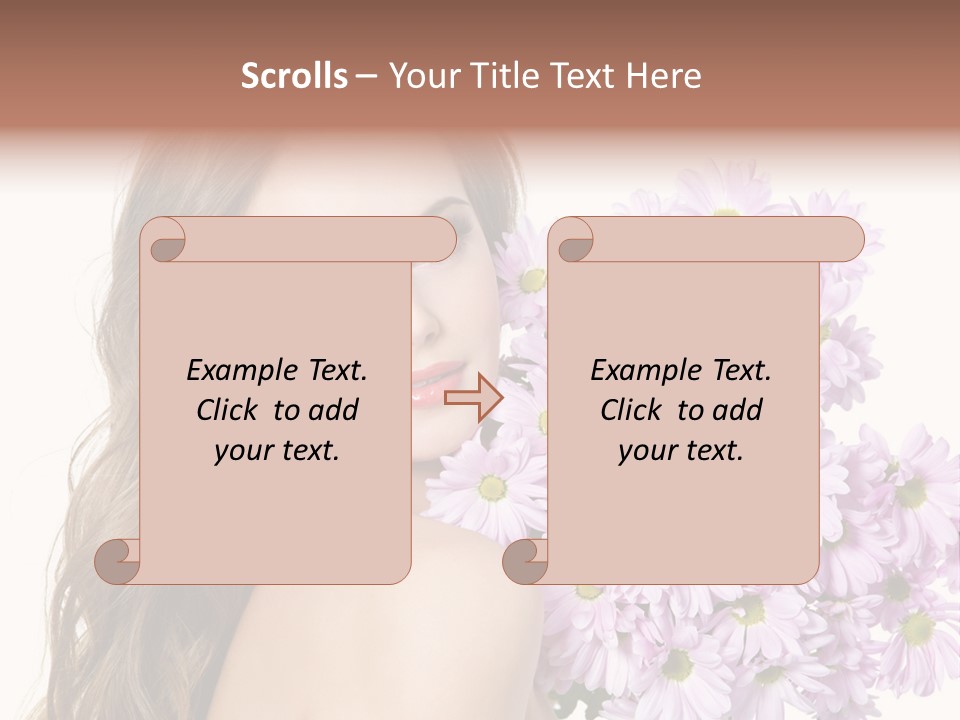 Horizontal Studio Woman PowerPoint Template
