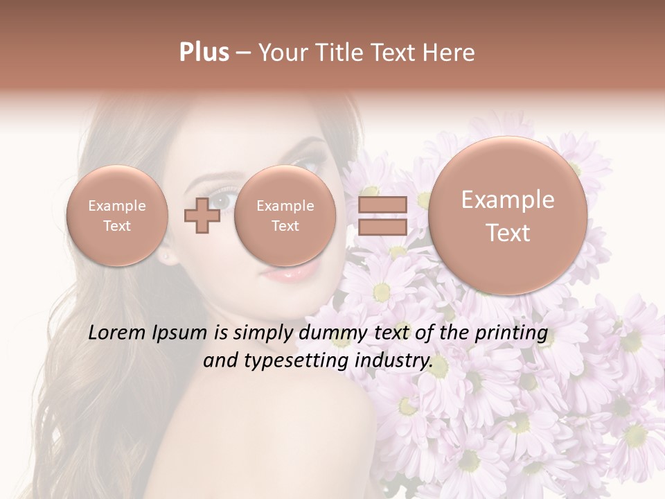 Horizontal Studio Woman PowerPoint Template