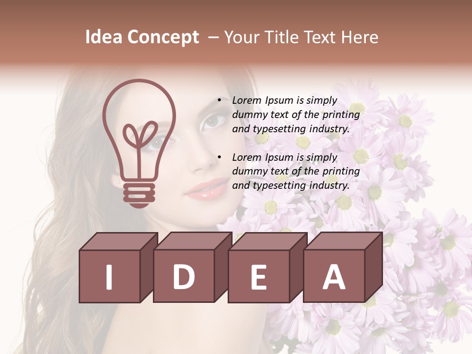 Horizontal Studio Woman PowerPoint Template