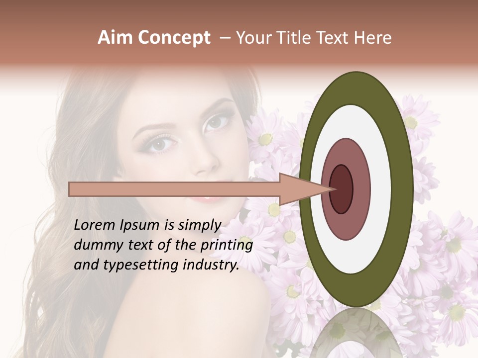 Horizontal Studio Woman PowerPoint Template