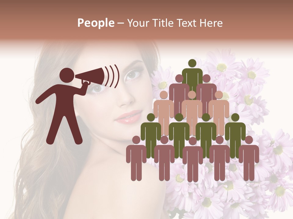 Horizontal Studio Woman PowerPoint Template