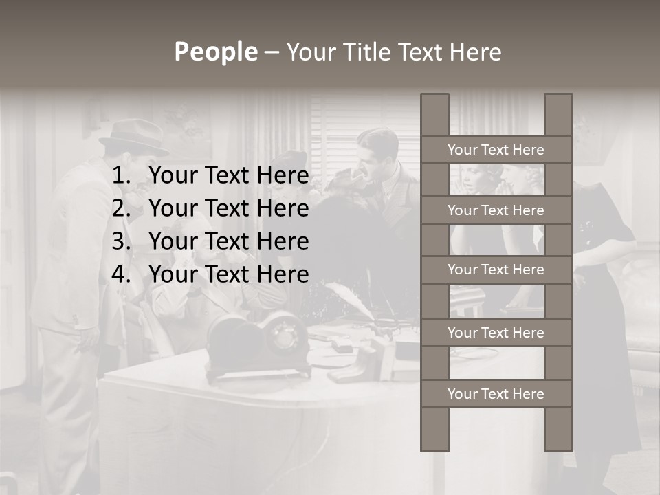 Shout Noisy Gang Up PowerPoint Template