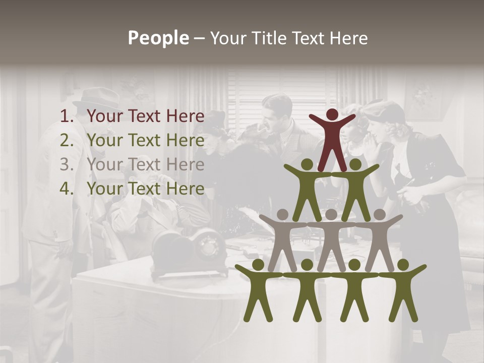 Shout Noisy Gang Up PowerPoint Template