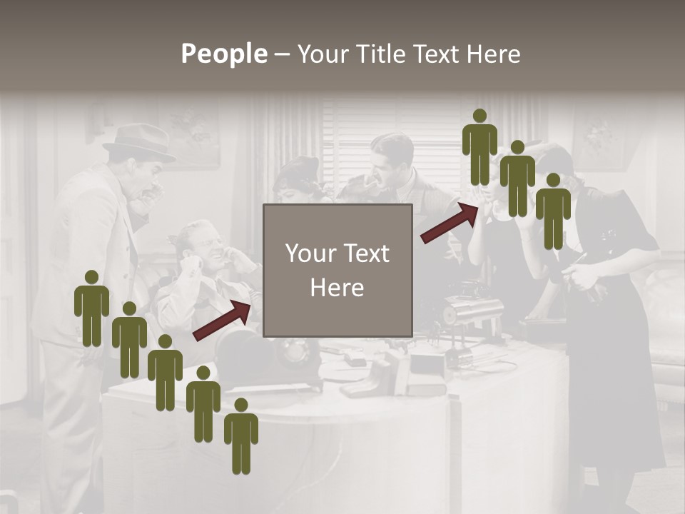 Shout Noisy Gang Up PowerPoint Template