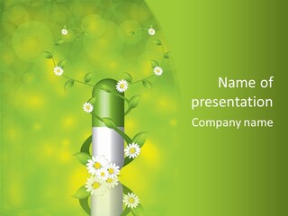 Flower Cure Chamomile PowerPoint Template