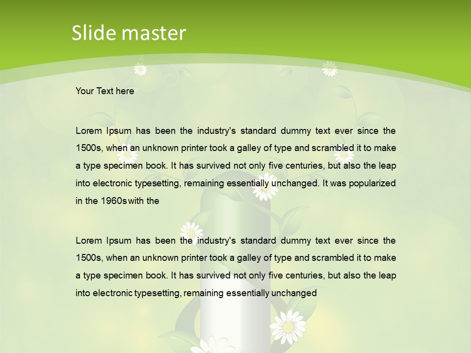 Flower Cure Chamomile PowerPoint Template