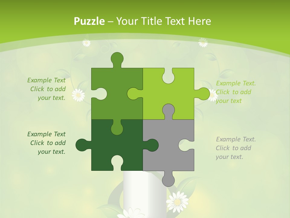 Flower Cure Chamomile PowerPoint Template