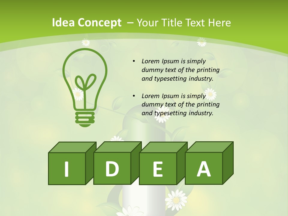 Flower Cure Chamomile PowerPoint Template