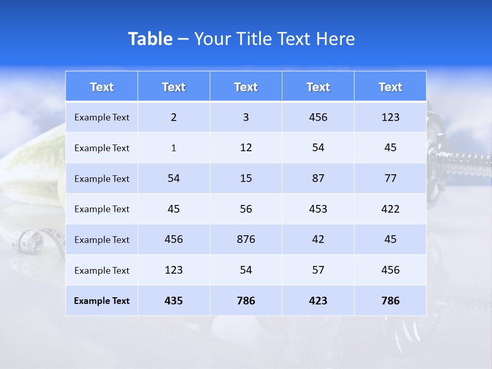 Measurement Thin Loose PowerPoint Template
