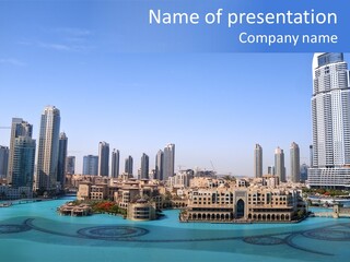 Emirates Waterfront Capital PowerPoint Template