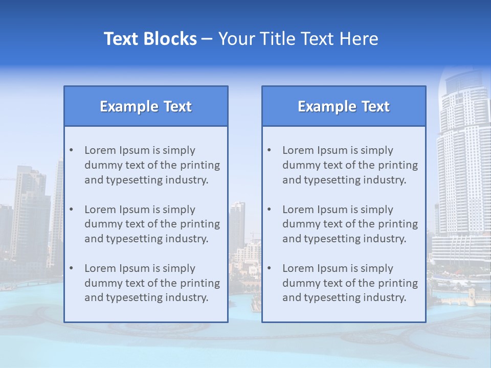 Emirates Waterfront Capital PowerPoint Template