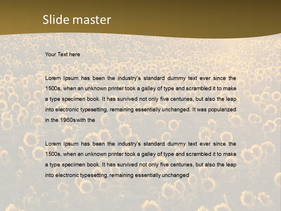 Agricultural Rural Sunshine PowerPoint Template