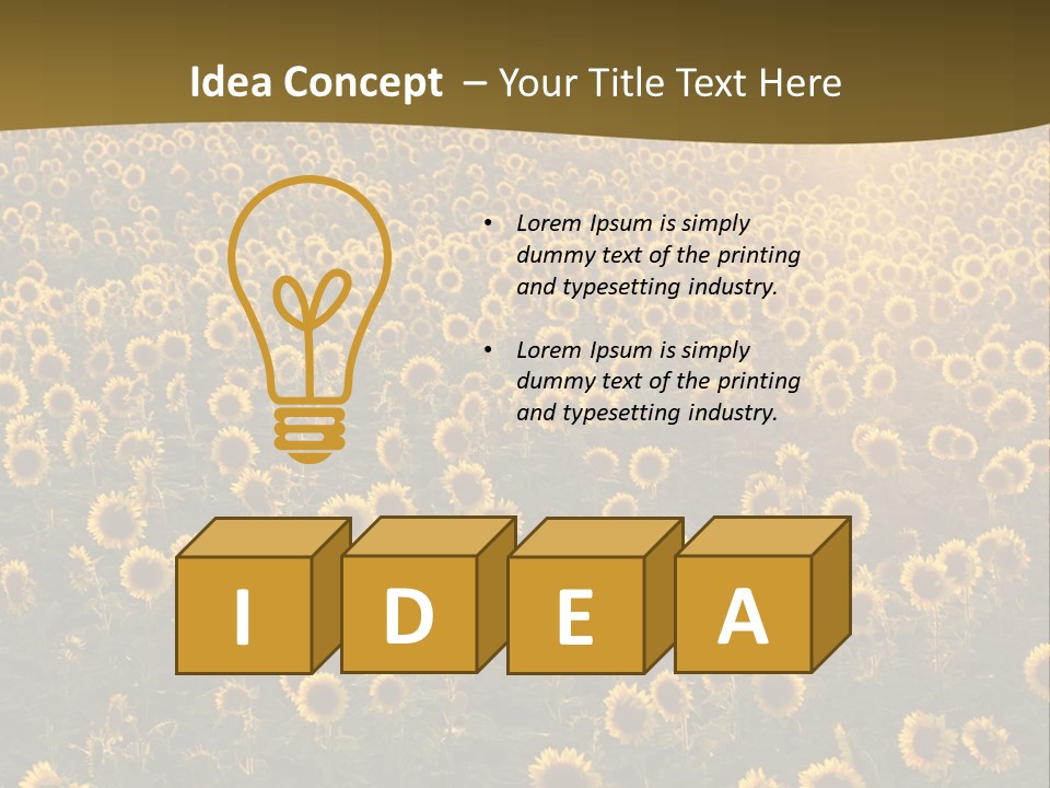 Agricultural Rural Sunshine PowerPoint Template