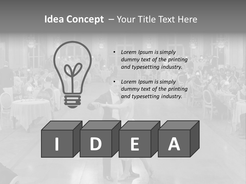 Horizontal Luxury Dinner PowerPoint Template