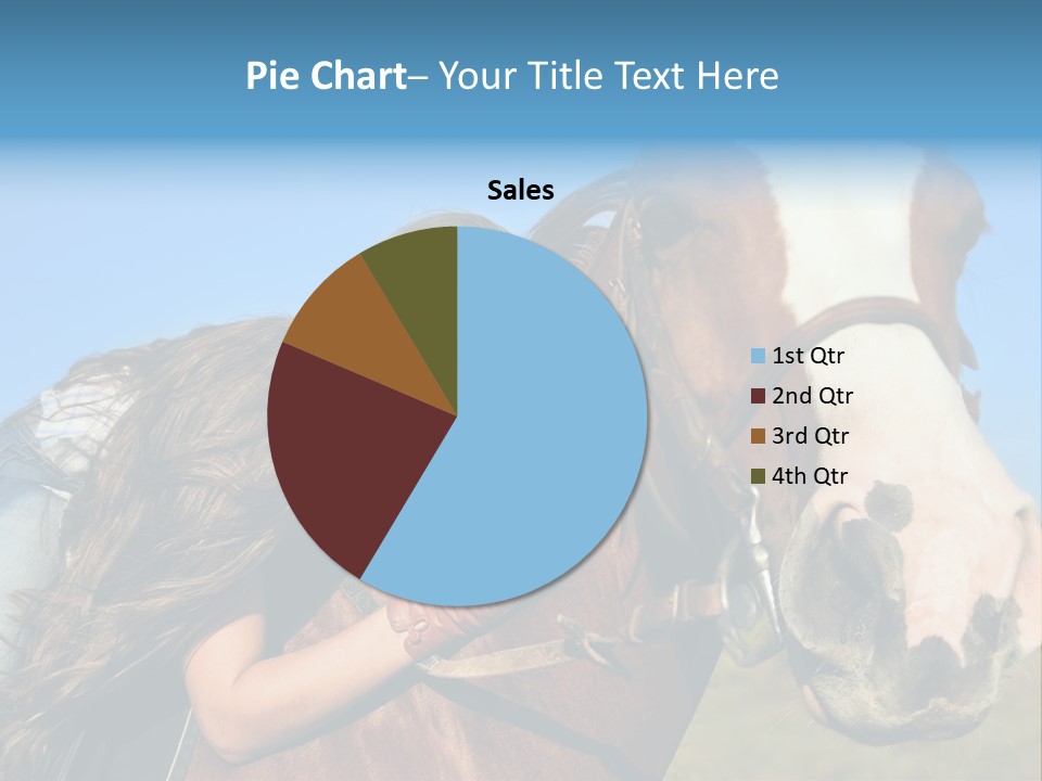 A Woman Is Posing Next To A Horse PowerPoint Template