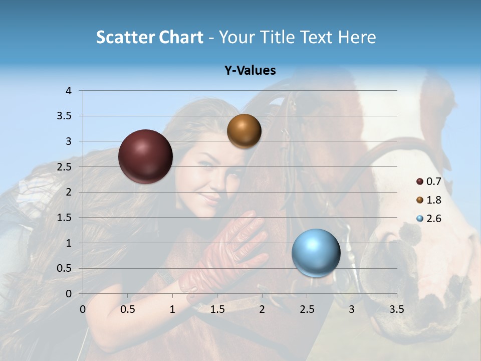A Woman Is Posing Next To A Horse PowerPoint Template