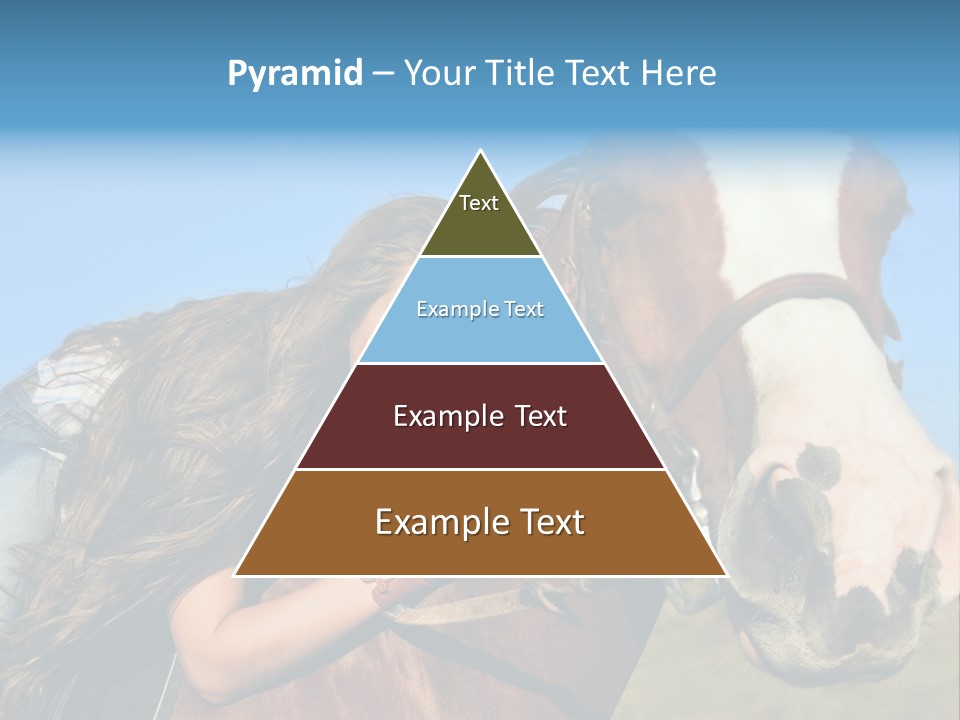 A Woman Is Posing Next To A Horse PowerPoint Template