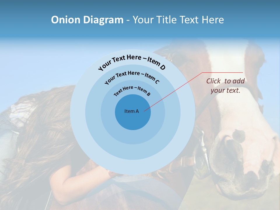 A Woman Is Posing Next To A Horse PowerPoint Template