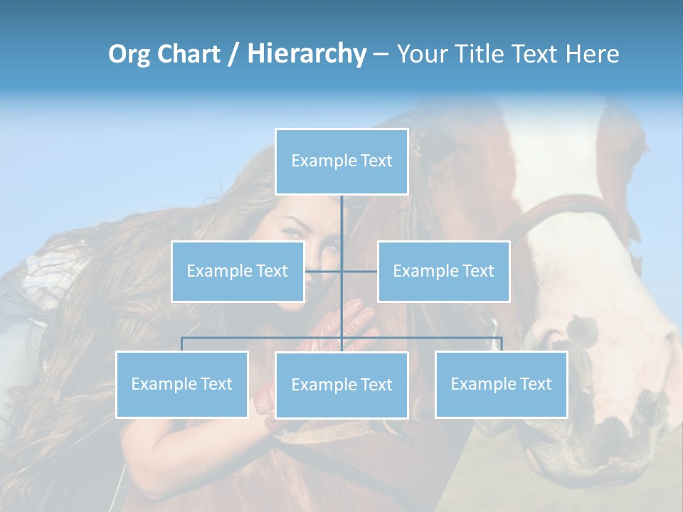 A Woman Is Posing Next To A Horse PowerPoint Template
